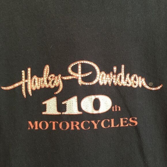 HARLEY DAVIDSON STUDDED GRAPHIC T-SHIRT IN BLACK - Picture 4 of 8